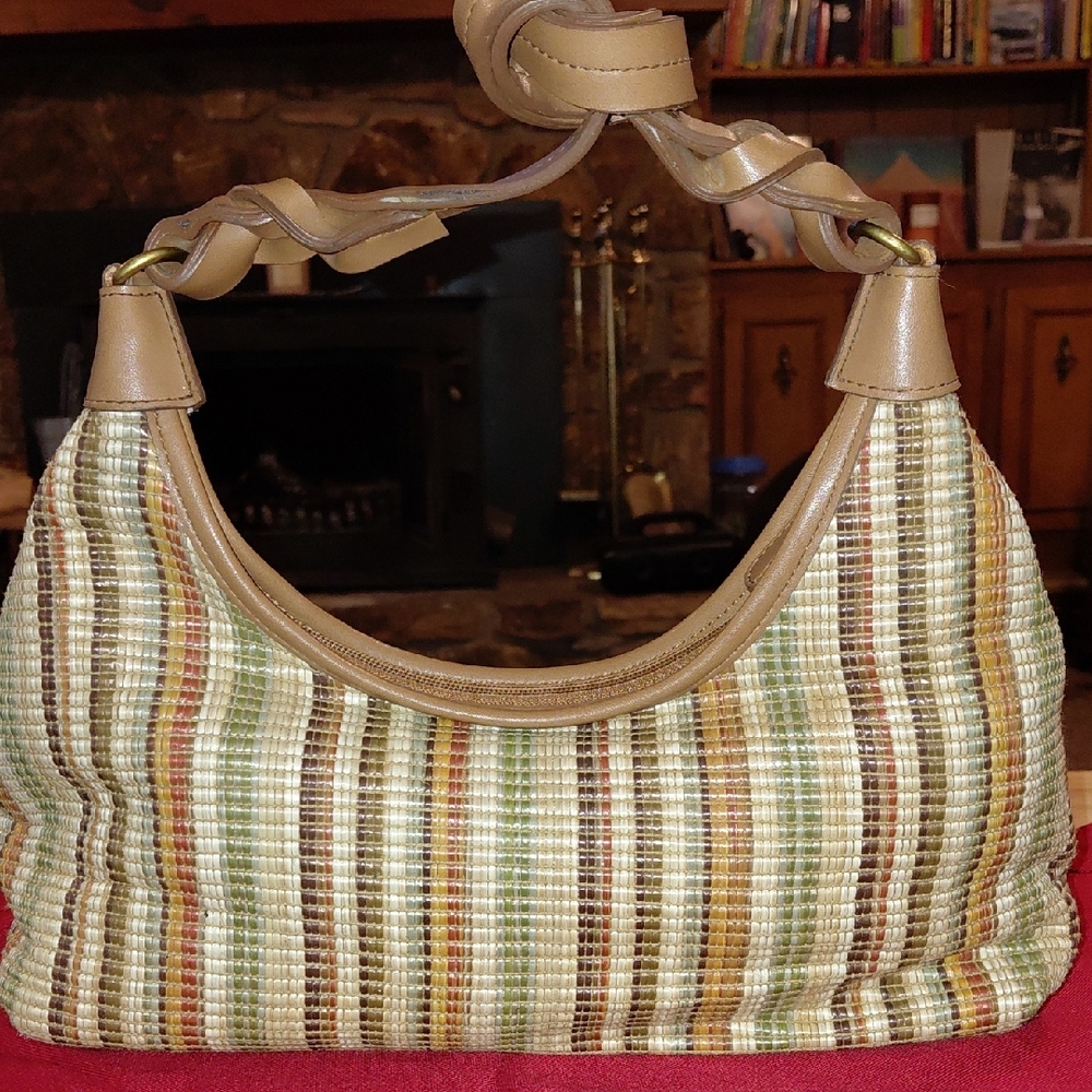 Fossil Multicolor Striped Shoulder Bag